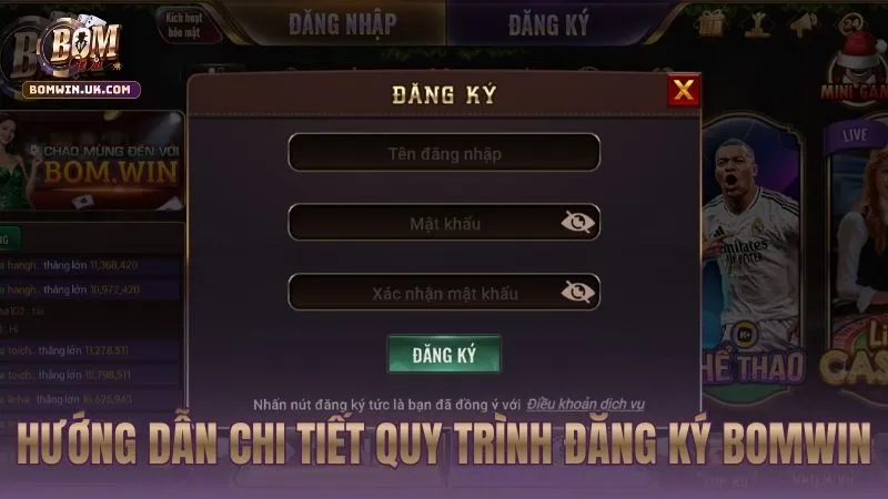 Cách đăng ký tài khoản BOMWIN trên đa nền tảng